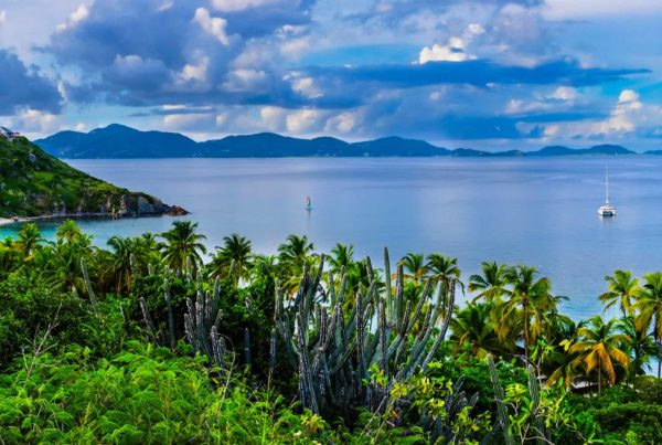 Peter Island, British Virgin Islands, Caribbean overlooking Deadman's Beach and Bay