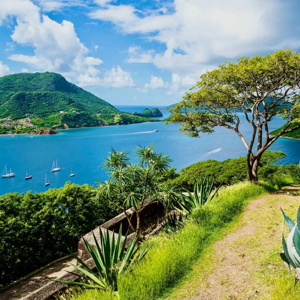 Vakantie Guadeloupe Zeilen naar de Guadeloupe Dominica Les Saintes Fort Napoleon