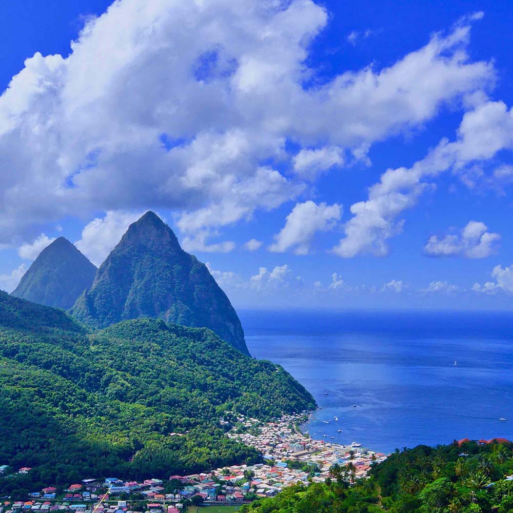 vakantie Saint Lucia zeilen naar de Grenadines Saint Lucia Pitons Soufriere