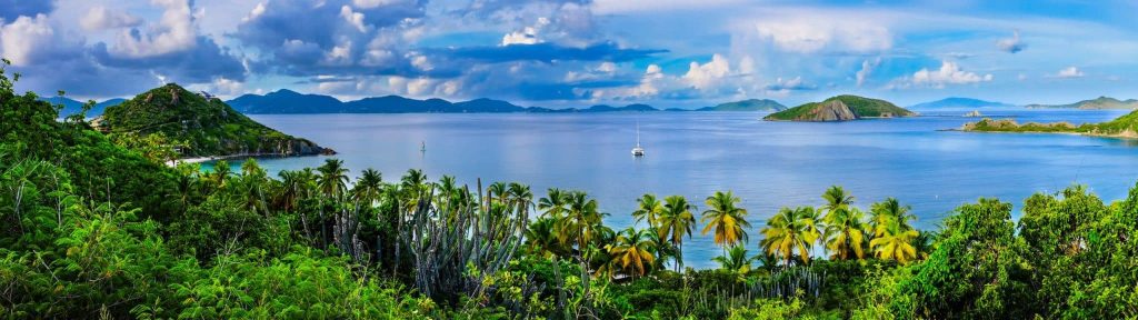 Peter Island, British Virgin Islands, Caribbean overlooking Deadman's Beach and Bay