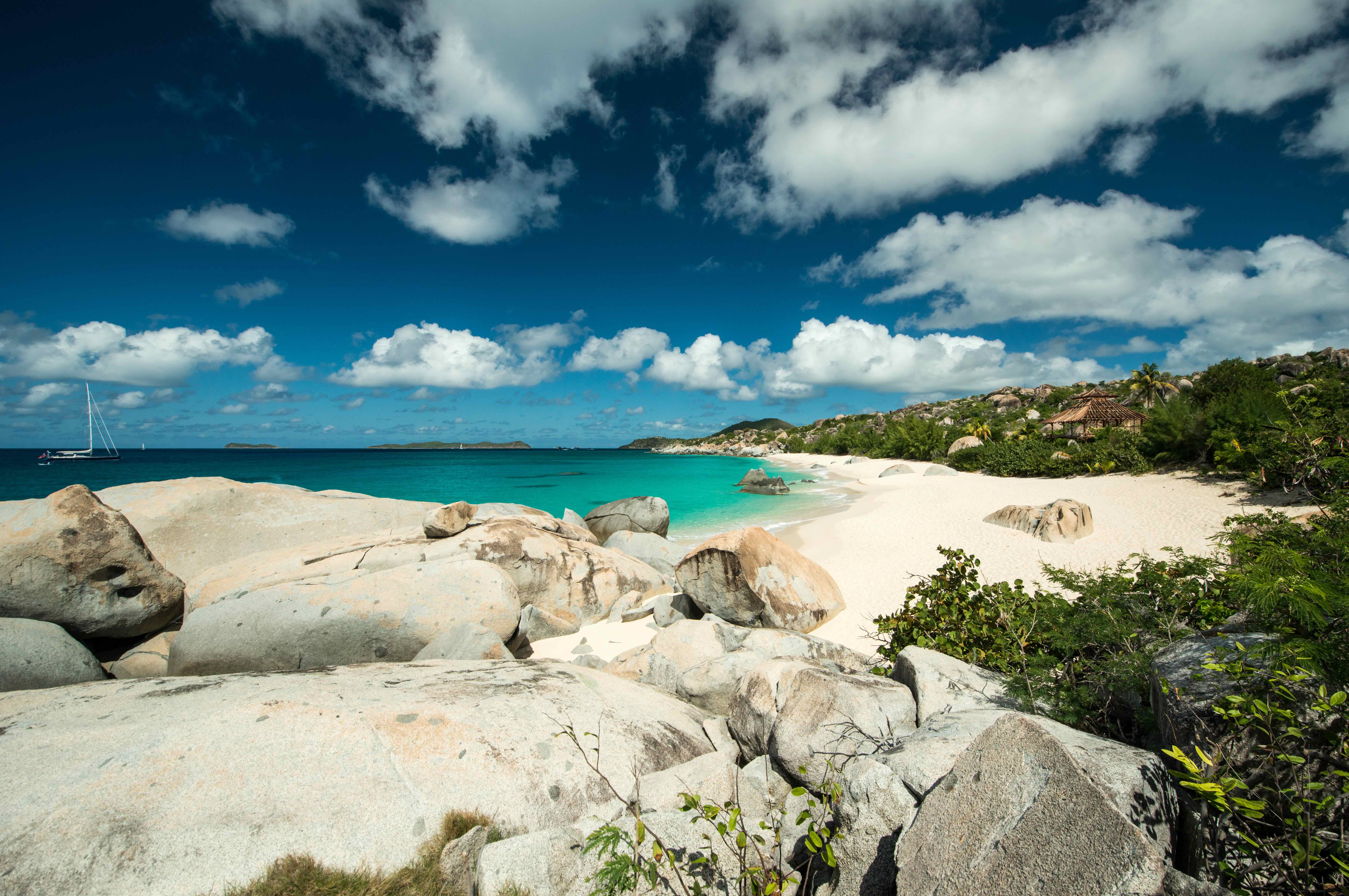 Britse Maagdeneilanden vakantie The Baths op het eiland Virgin Gorda granieten keien