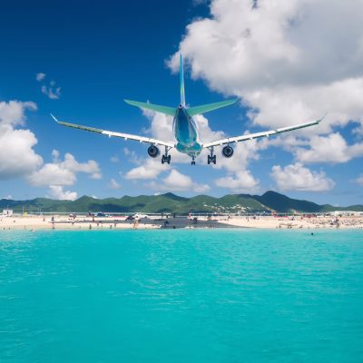 Eilandhoppen Caribbean rondreis Caribisch gebied Maho Beach Sint Maarten plane spotting